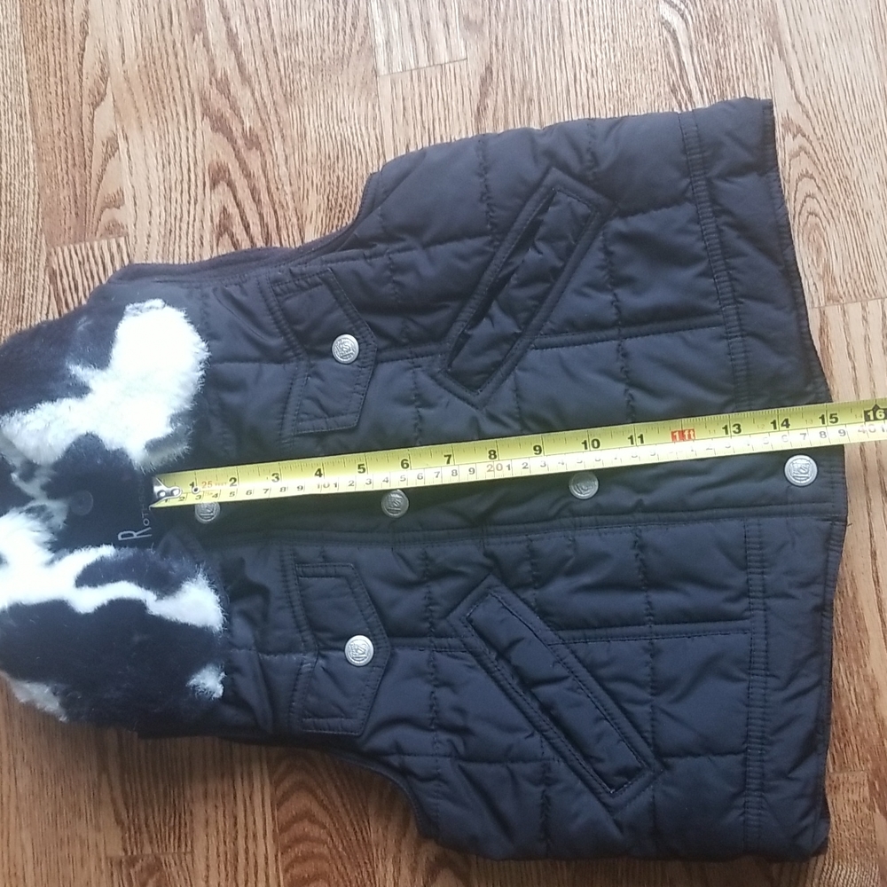 (S) Rothschild Girls's Faux Fur Collared Vest ❤ Snap Buttons ❤ Removable Collar - Picture 5 of 11